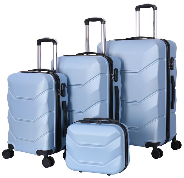 Фото - Валіза ﻿KOMPLET WALIZEK NA 4 KÓŁKACH Zestaw trzy walizki + kuferek Bagaż ABS 4w1