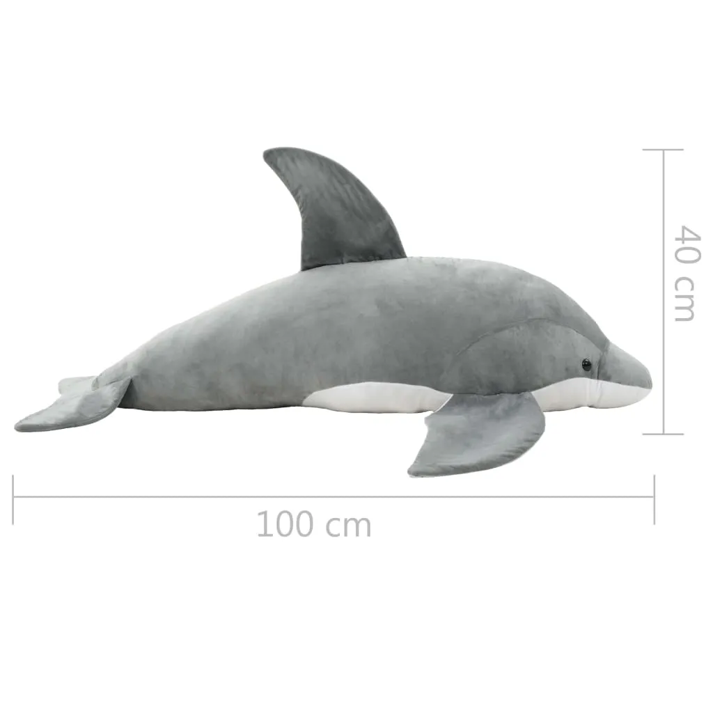 pluszowy-delfin-przytulanka-szary-stan-nowy
