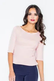 bawelniana-bluzka-damska-rekawy-3-4-dekolt-lodka-rozowa-xl