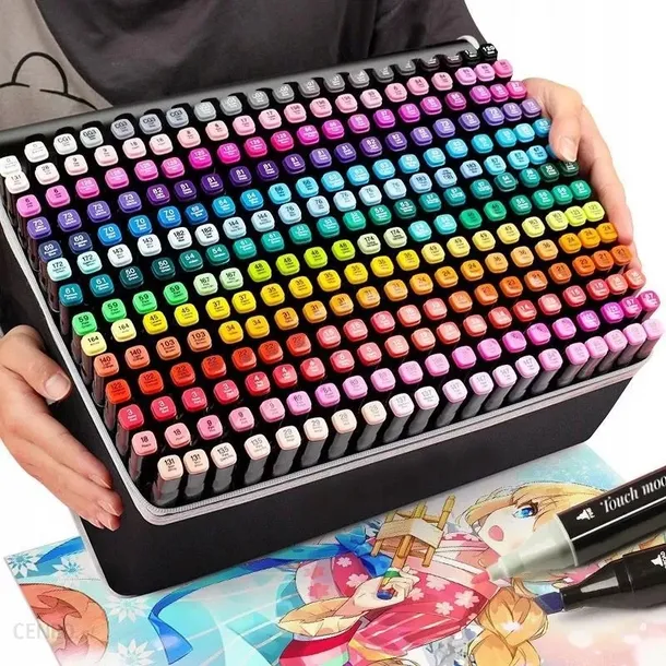 MARKERY ALKOHOLOWE ZESTAW 262 SZTUK FLAMASTRY PRO + ETUI ART