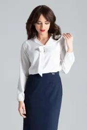 delikatna-bluzka-damska-z-ozdobnym-wiazaniem-ecru-xl
