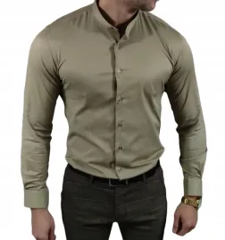 koszula-elegancka-ze-stojka-slim-fit-bezowa-esp013-m