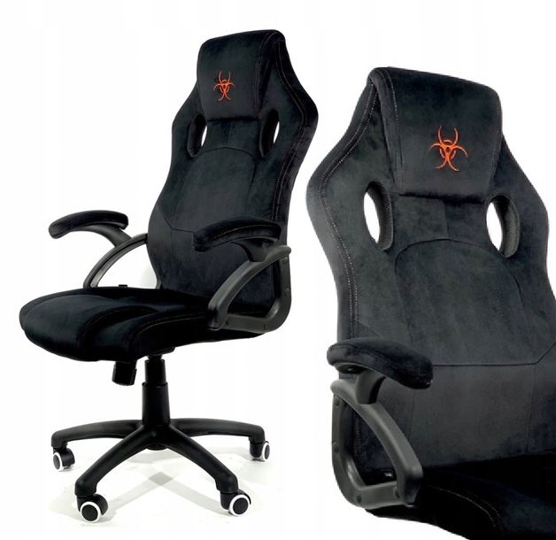 ﻿Fotel obrotowy krzesło do biurka pracowni gabinety gamingowy TKANINA