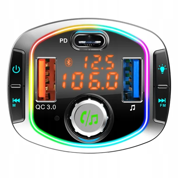 transmiter-fm-bluetooth-ladowarka-samochodowa-do-auta-usb-usb-c-qc-3-0-pd-stan-nowy-kod-producenta-bc63