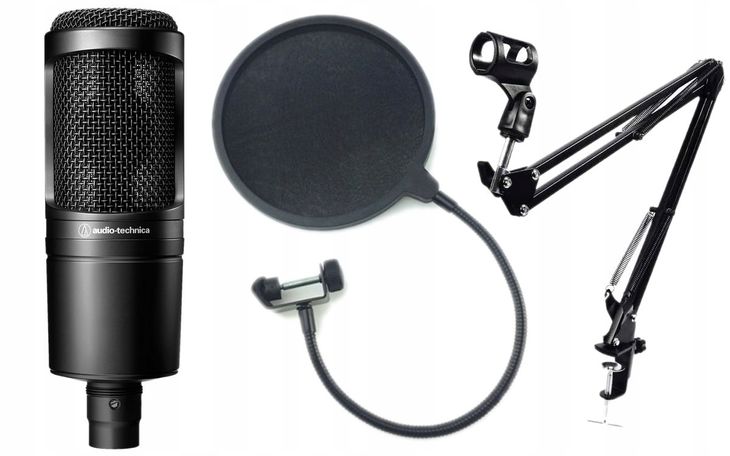 ﻿AUDIO-TECHNICA AT2020 MIKROFON + RAMIĘ + POP