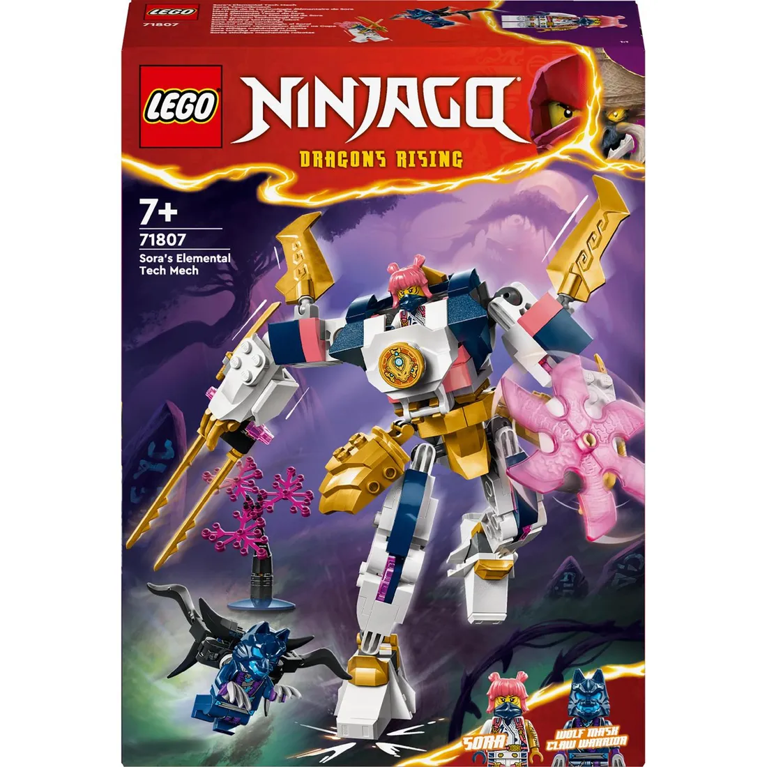 LEGO Ninjago Ruchomy Mech Żywiołu Technologii Sory 71807 Sora i