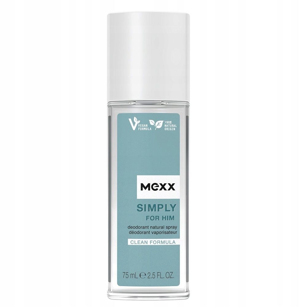 mexx simply for him dezodorant w sprayu 75 ml   