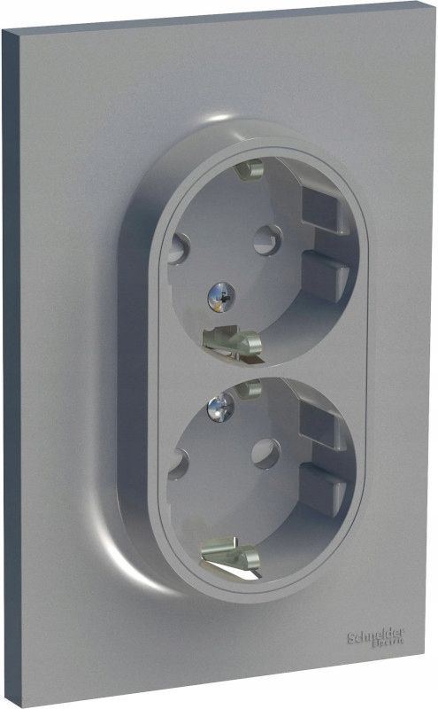 S540559 - Schneider Electric] Prise ronde 2P+T connectée Wiser Odace - Anthracite