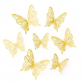 motylki-azurowe-zlote-motyle-naklejki-dekoracja-3d-na-sciane-balony-12szt