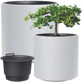 doniczka-z-wkladem-cylindryczna-30-cm-biala