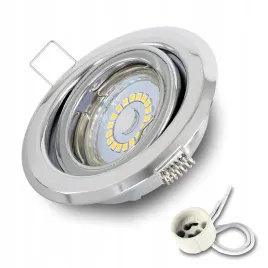 oprawa-oczko-halogenowe-regulowane-chrom-zarowka-led-gu10-5w-ciepla