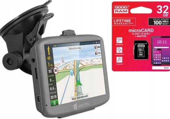 Nawigacja GPS NAVITEL E501 DOŻYWOTNIA AKTUALIZACJA MAP 47 PAŃSTW + karta 32