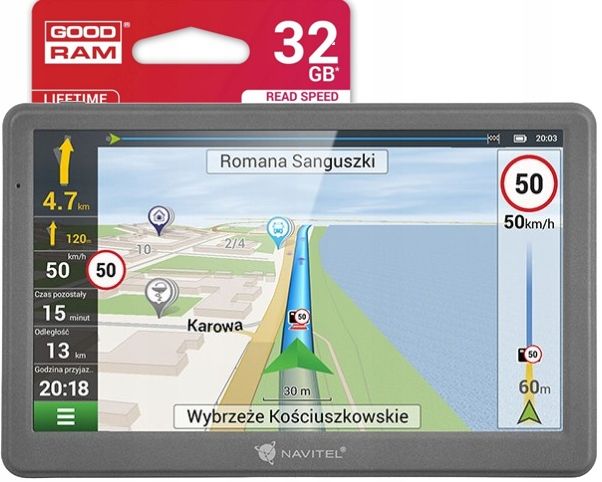 ﻿Nawigacja Navitel E700 EU Europa mapa 47 krajów + karta pamięci 32GB