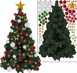 choinka-naklejka-naklejana-na-sciane-samoprzylepna-210cm-or-81-elementow