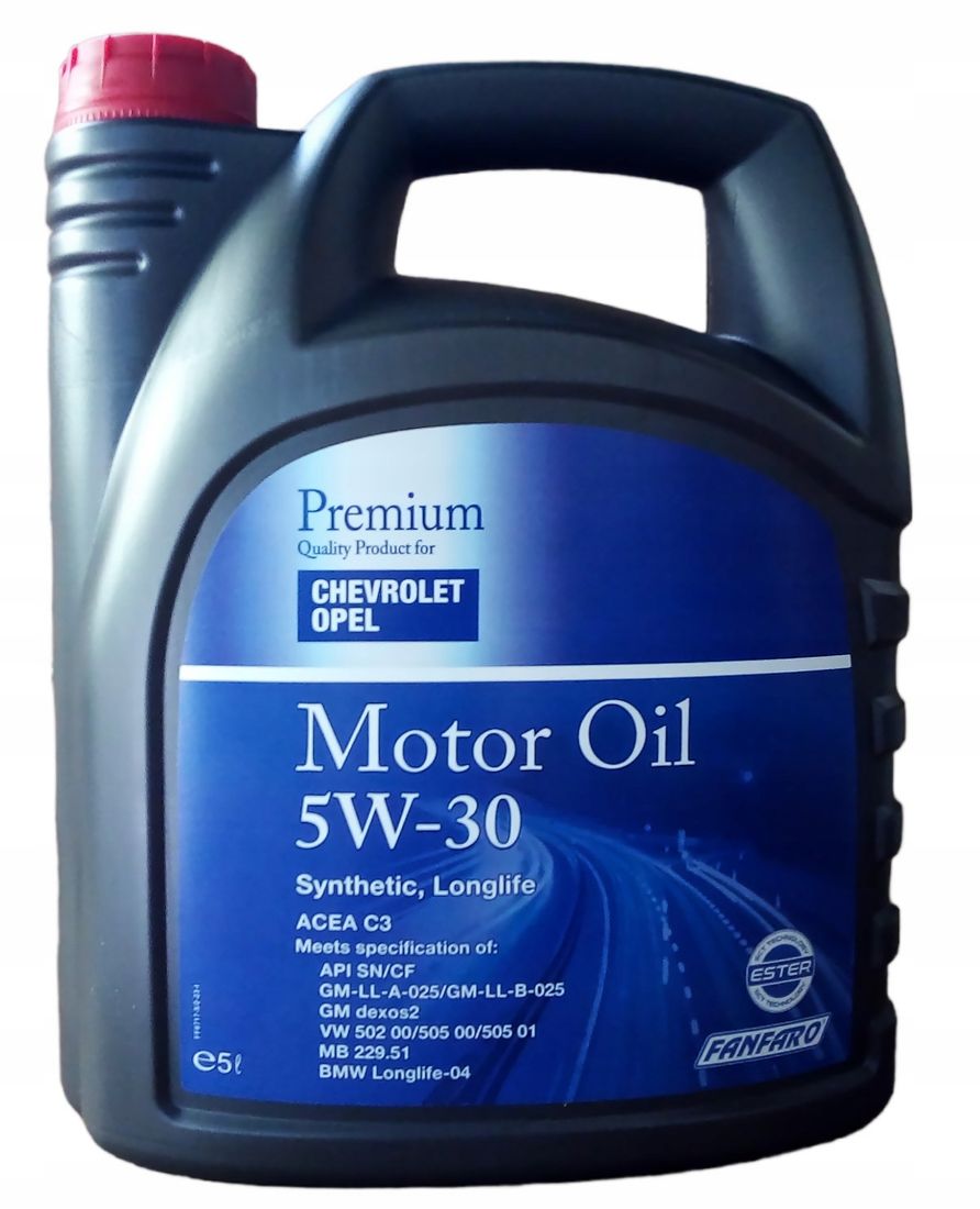 Olej syntetyczny OPEL GM 5W30 5L - ERLI.pl