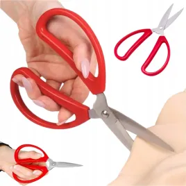 duze-nozyczki-kuchenne-uniwersalne-domowe-wytrzymale-ostre-czerwone-17cm