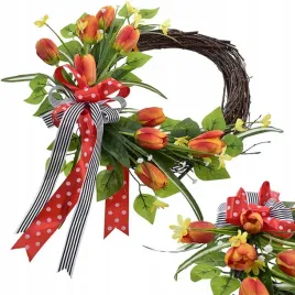 wianek-na-drzwi-tulipany-sztuczne-kwiaty-wieniec-podklad-dekoracja-ozdoba