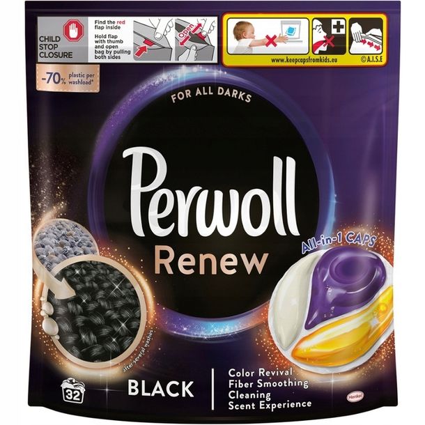 Фото - Пральний порошок Perwoll ﻿ Renew Black kapsułki do prania ciemnego 32 