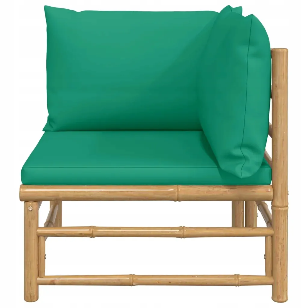 sofa-narozna-do-ogrodu-bambus-zielona-stan-nowy