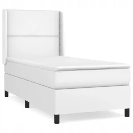 lozko-kontynentalne-z-materacem-biale-ekoskora-100x200-cm
