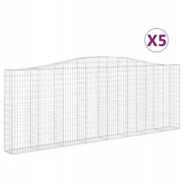 kosze-gabionowe-5-szt-400x30x140-160-cm-galwanizowane-zelazo