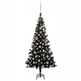 sztuczna-choinka-z-led-i-bombkami-czarna-150-cm