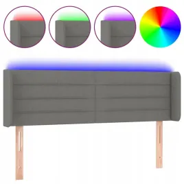 zaglowek-do-lozka-z-led-ciemnoszary-147x16x