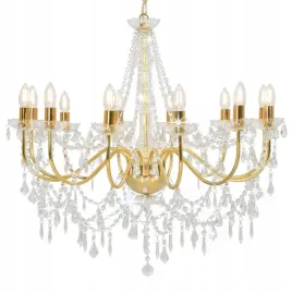 zyrandol-z-koralikami-zloty-12-zarowek-e14