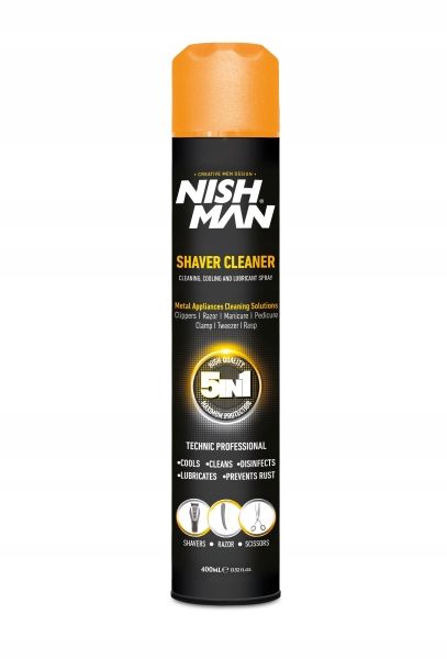 Zdjęcia - Pozostałe do higieny Cleaner Nishman Spray do maszynek Shaver  400ml 5w1 dezynfekcja konserwacja 