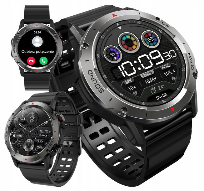 Zdjęcia - Smartwatche Smart Watch ZEGAREK SMARTWATCH CIŚNIENIE PULS WODOODPORNY POL 