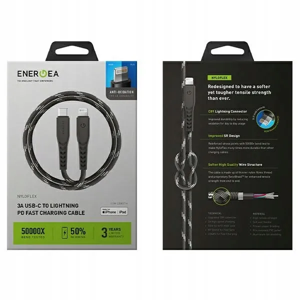 kabel-nyloflex-usb-c-lightning-c94-mfi-3m