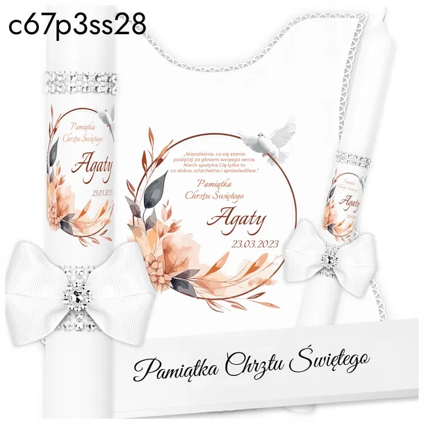 swieca-na-chrzest-biala-szatka-do-chrztu-okazje-chrzest