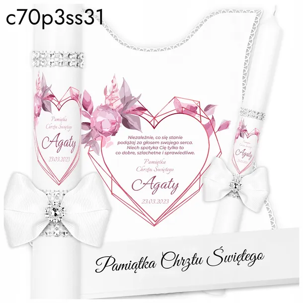 swieca-na-chrzest-biala-szatka-do-chrztu-stan-nowy-okazje-chrzest