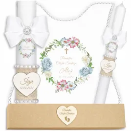 swieca-na-chrzest-biala-szatka-pudelko