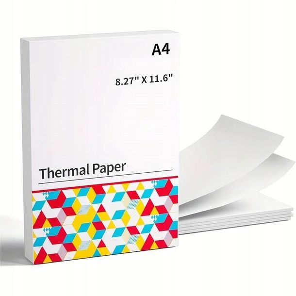 Papier termiczny A4 do przenośnej drukarki termicznej 200 arkuszy