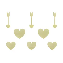 dekoracje-papierowe-zlote-serca-strzaly-9szt