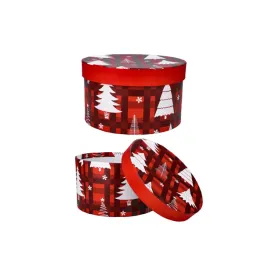 pudelko-ozdobne-okragle-czerwone-w-choinki-23cm