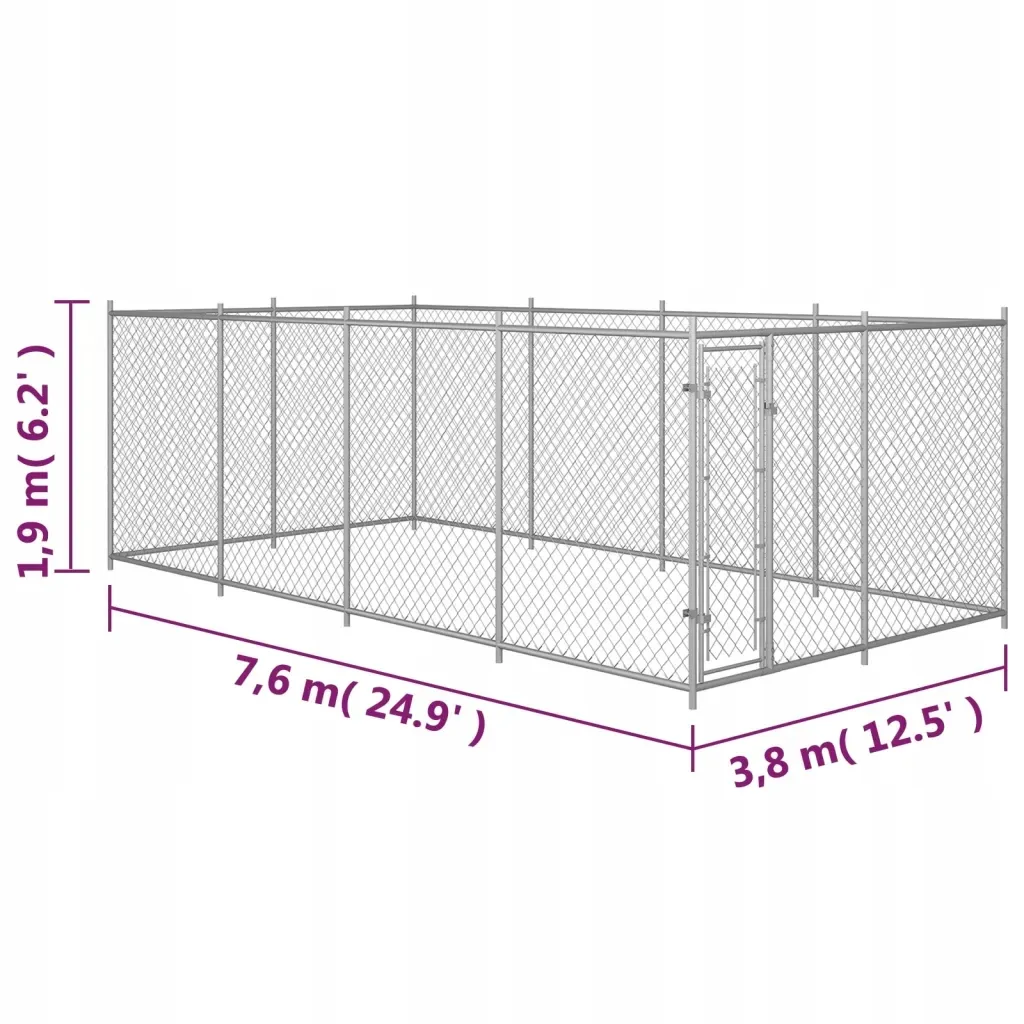 kojec-dla-psa-8-x-4-x-2-m-stan-nowy