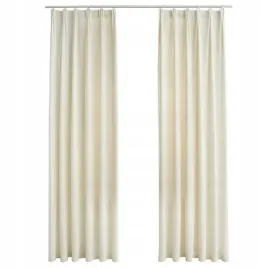 zaslony-z-haczykami-2-szt-aksamitne-kremowe