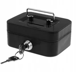 kasetka-na-pieniadze-sejf-skarbonka-na-kluczyk-czarna-metalowa