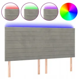 zaglowek-do-lozka-z-led-jasnoszary-180x5x11