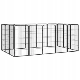kojec-dla-psa-16-paneli-czarny-50x100-cm-stal