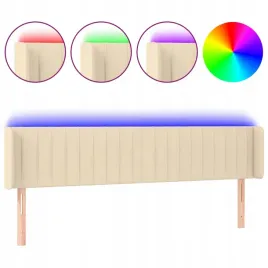 zaglowek-do-lozka-z-led-kremowy-163x16x78-88-cm-tkanina