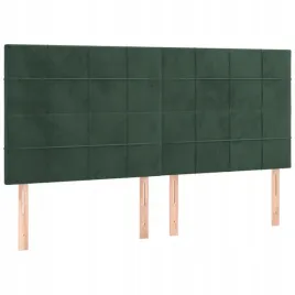zaglowki-do-lozka-4-szt-ciemnozielone-90x5x78-88cm-aksamit