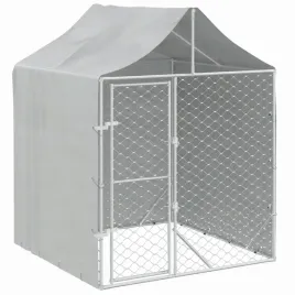 kojec-dla-psa-z-dachem-srebrny-2x2x25-m-stal
