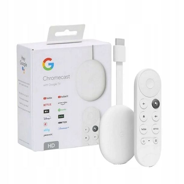 Odtwarzacz multimedialny Google Chromecast 4.0 HD Google TV FULLHD WIFI5