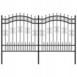 ogrodzenie-z-grotami-czarne-165-cm-malowana-pro