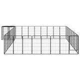 kojec-dla-psa-38-paneli-czarny-50x100-cm-stal-stan-nowy