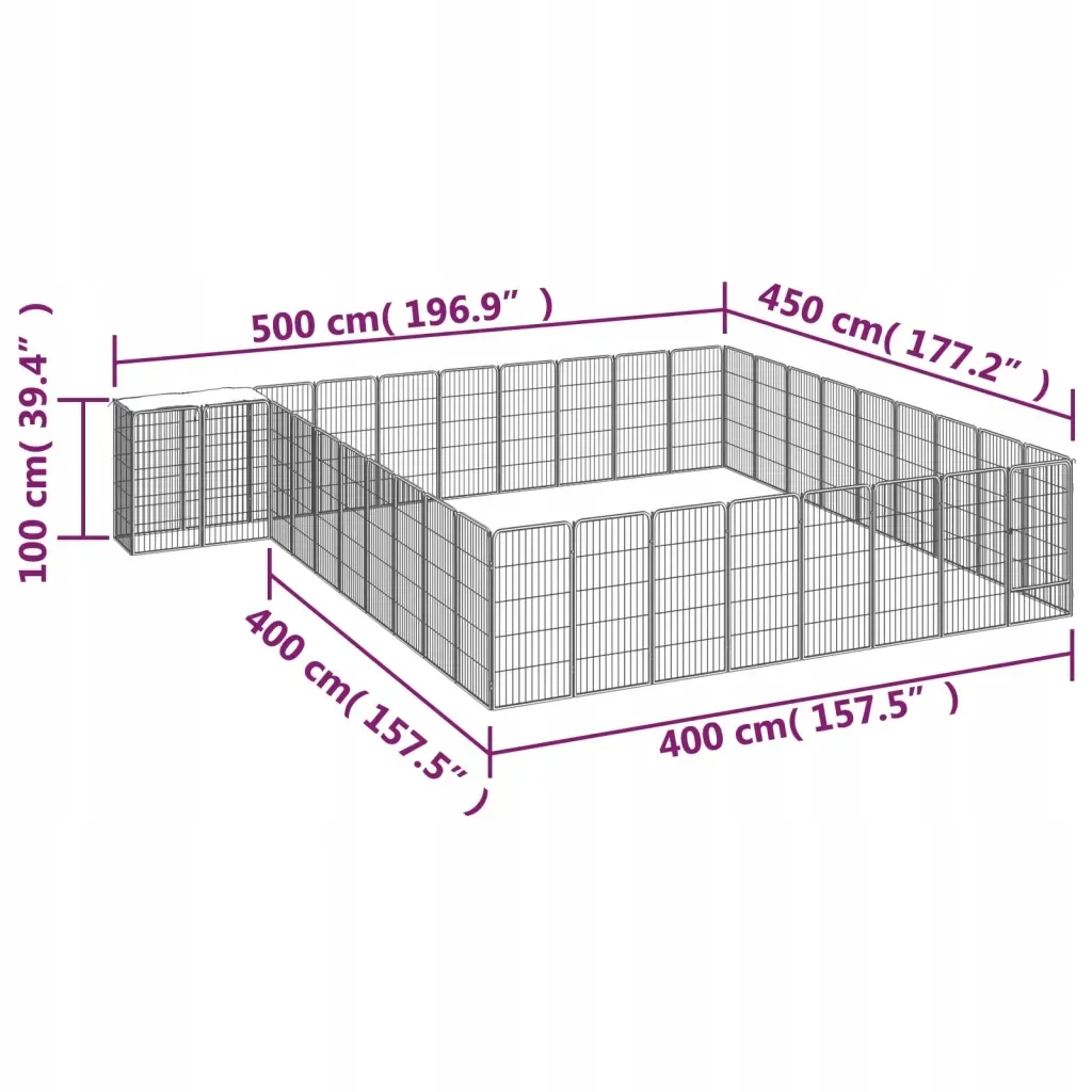 kojec-dla-psa-38-paneli-czarny-50x100-cm-stal