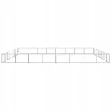 kojec-dla-psa-srebrny-64-m-stalowy-stan-nowy